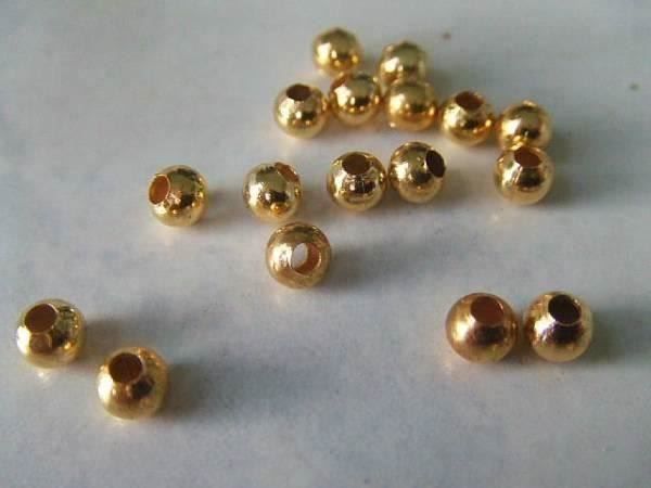 Perle (finte): 10 Metallperlen 5mm vergoldet – Nuovo (secondo la descrizione) da Alpnachstad venduto da perlengaby 2
