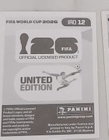 Panini FIFA World Cup 2026 Sticker United Edition IRQ12