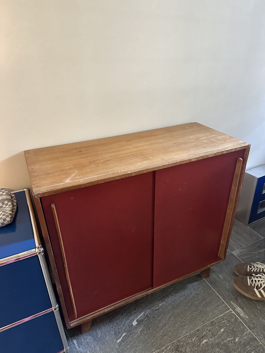 Cassettiere: Midcentury Sideboard/Kommode 70er Holz rot – Usato da Meilen venduto da Cabi77