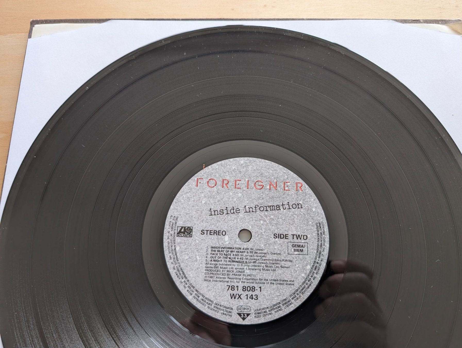 Dischi in vinile: Foreigner – Inside Information  UK&EU 87  OIS – Usato da Ebikon venduto da kisuM 9