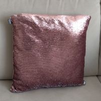 Kissen Pailletten rosé/silber 39x39cm guter Zustand