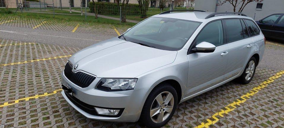 Skoda Octavia Kombi 4x4 Automat Diesel Silber Alufelgen