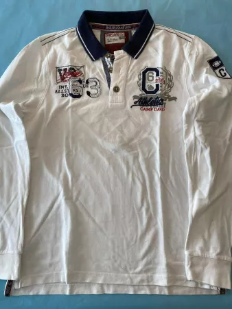 CAMP DAVID Red Herren Polo-Shirt weiss