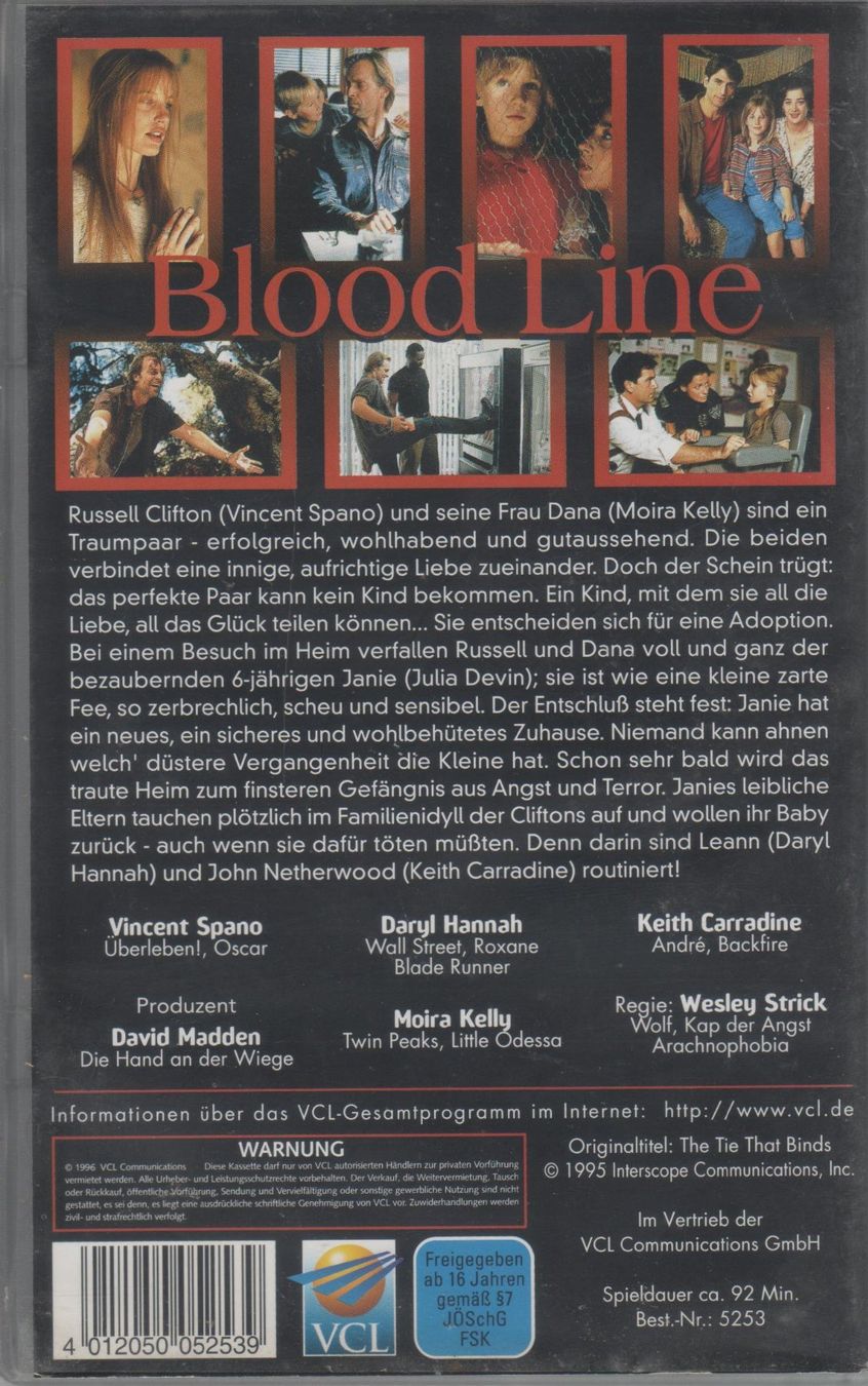 Tutti i VHS: Blood Line VCL VHS 5223 – Usato da Remetschwil venduto da Privatflohmi 1