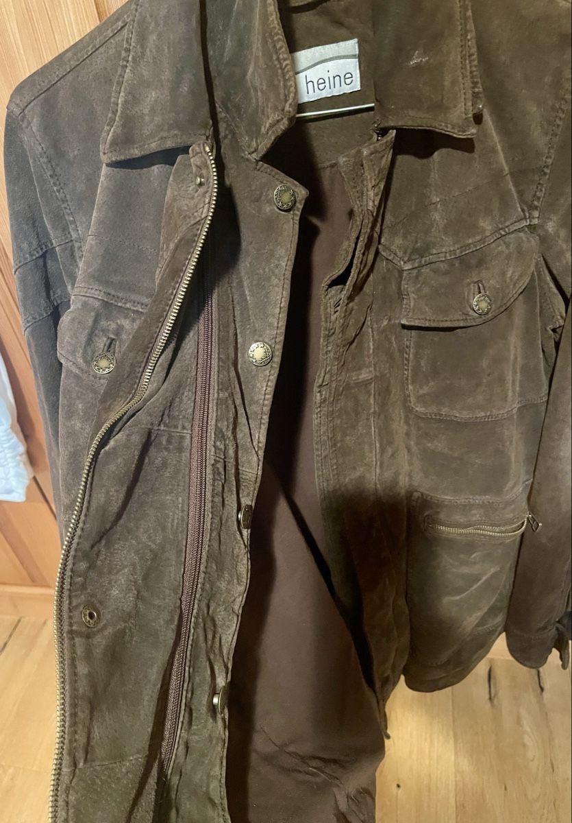 Giacche: Dunkelbraune Wildlederjacke – Usato da Meierskappel venduto da suesle 2