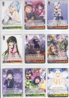 9 diverse Weiss Schwarz japanische Anime Karten - Bushiroad