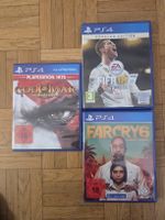 3 PS4 Spiele God of War,Far Cry 6,FIFA 1