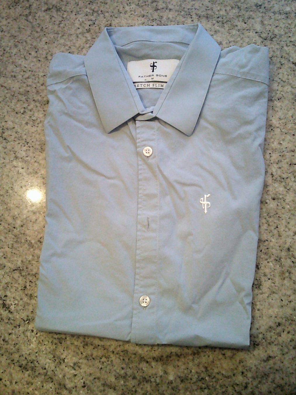 Camicie: Father Sons Hemd, Hellblau, Gr. M, Stretch Slim Fit! – Nuovo (secondo la descrizione) da Kilchberg ZH venduto da stefan1607