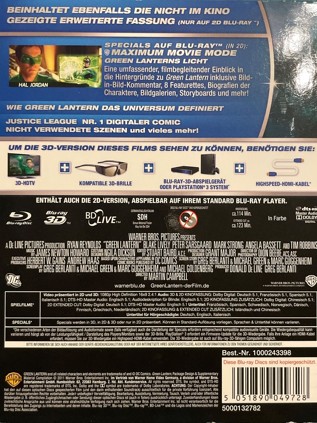 Alle DVDs: Green Lantern  3D  (2011) – Neu (gemäss Beschreibung) aus Waldenburg von Gonzo8 1