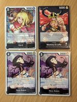 One Piece Nico Robin 2 x OP17-087 , Gerd OP17-081 & Leader 
