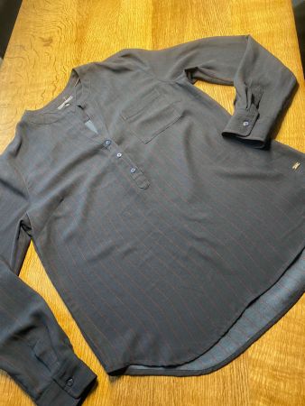 TH TOMMY HILFIGER BLUSE/HEMD GR.40/42 US12 dkl‘blau/rot NEU