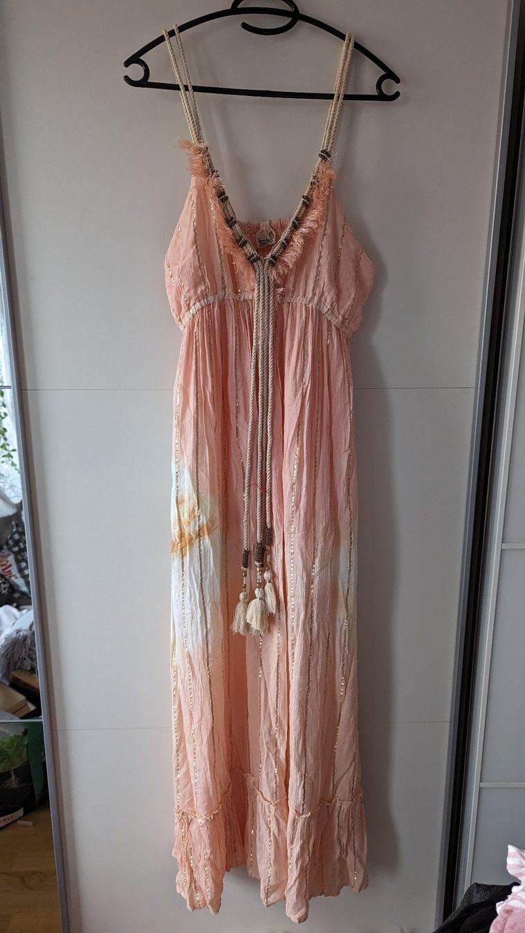 Kleider: Boho Kleid fabrikneu mit Glitzer, Kordeln, Batik, onesize – Neu und originalverpackt aus Belp von Sunny132 2