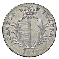 5 Batz 1816 Luzern vorz., irisierende Patina, dezenter Stgl.