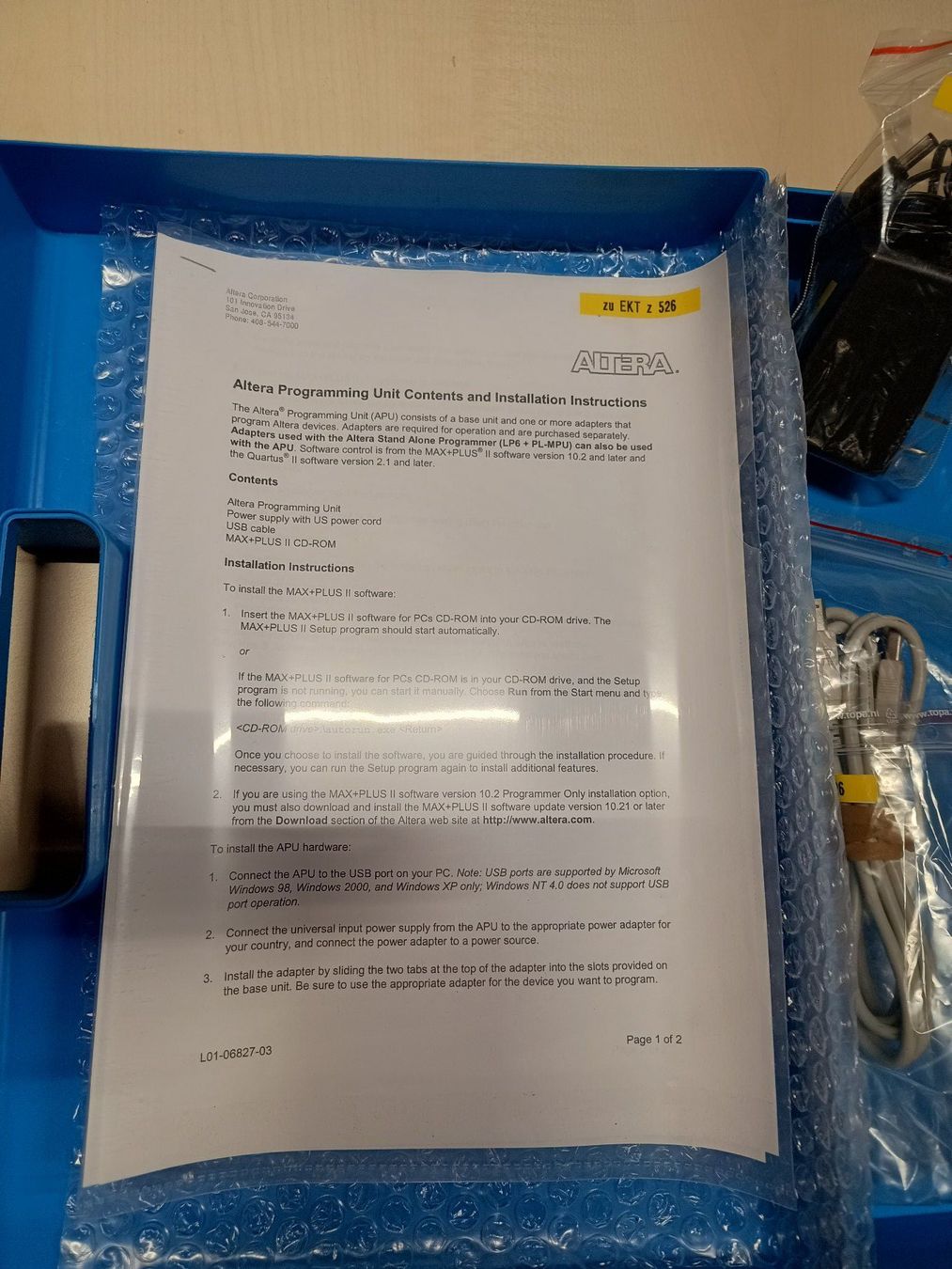 Misurare: Altera Programming Unit PL-APU z 00526, als defekt – Difettoso da Döttingen venduto da Schlei 4