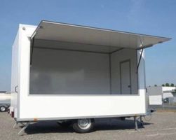 Verkaufsanhänger weiss mit Klappe gebraucht guter Zustand