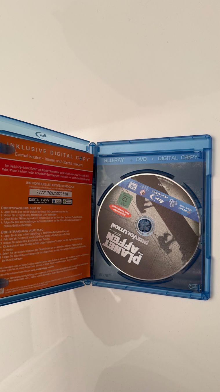 Alle DVDs: Planet der Affen Prevolution Blu-ray Sci-Fi Action – Gebraucht aus Schindellegi von zeitlos.vintage 1