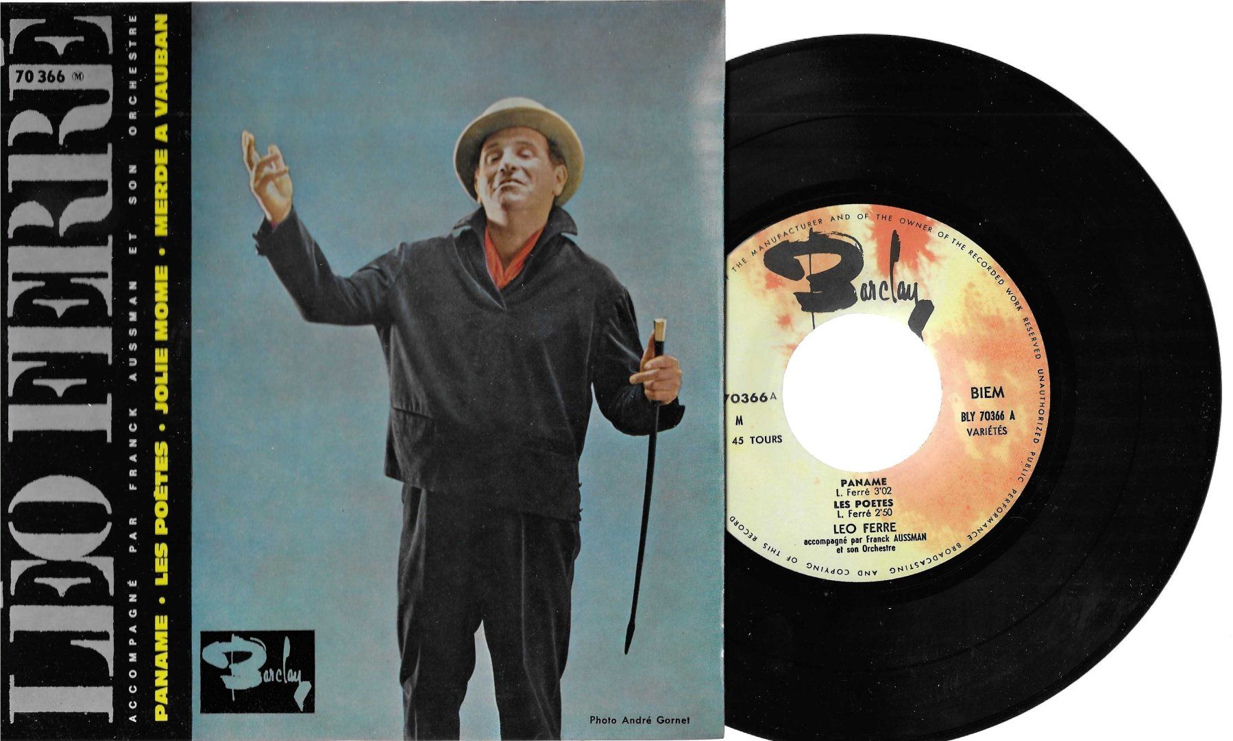 Dischi in vinile: Léo Ferré EP - Pananme – Usato da Savagnier venduto da Ne2065