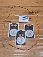 MODESCHMUCK im SET,  1 Halskette, 3 Ohrringe, 2 Haarclip