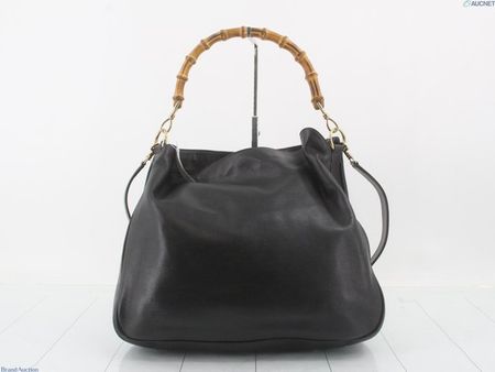 Gucci Bamboo Leder Schultertasche Vintage