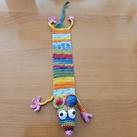 Lesezeichen Maus gehäkelt bunt handgemacht 