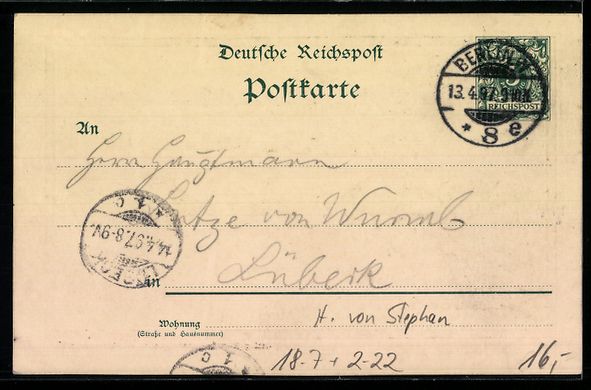 Entiers postaux: Dr. Heinrich von Stephan, Erster General – D'occasion à Berlin par bartko-reher 1