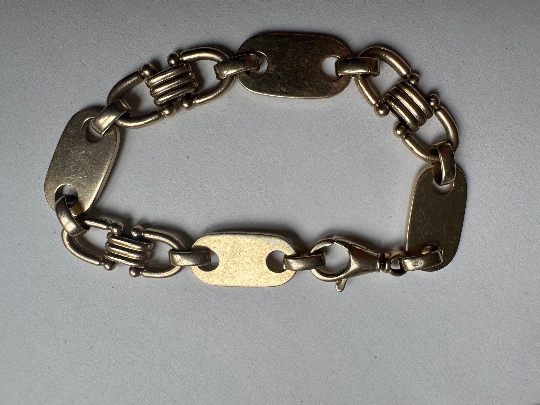Catenine: 585 Gold Plattenkette  + Armaband massiv – Usato da Rafz venduto da Dalibor1983 1