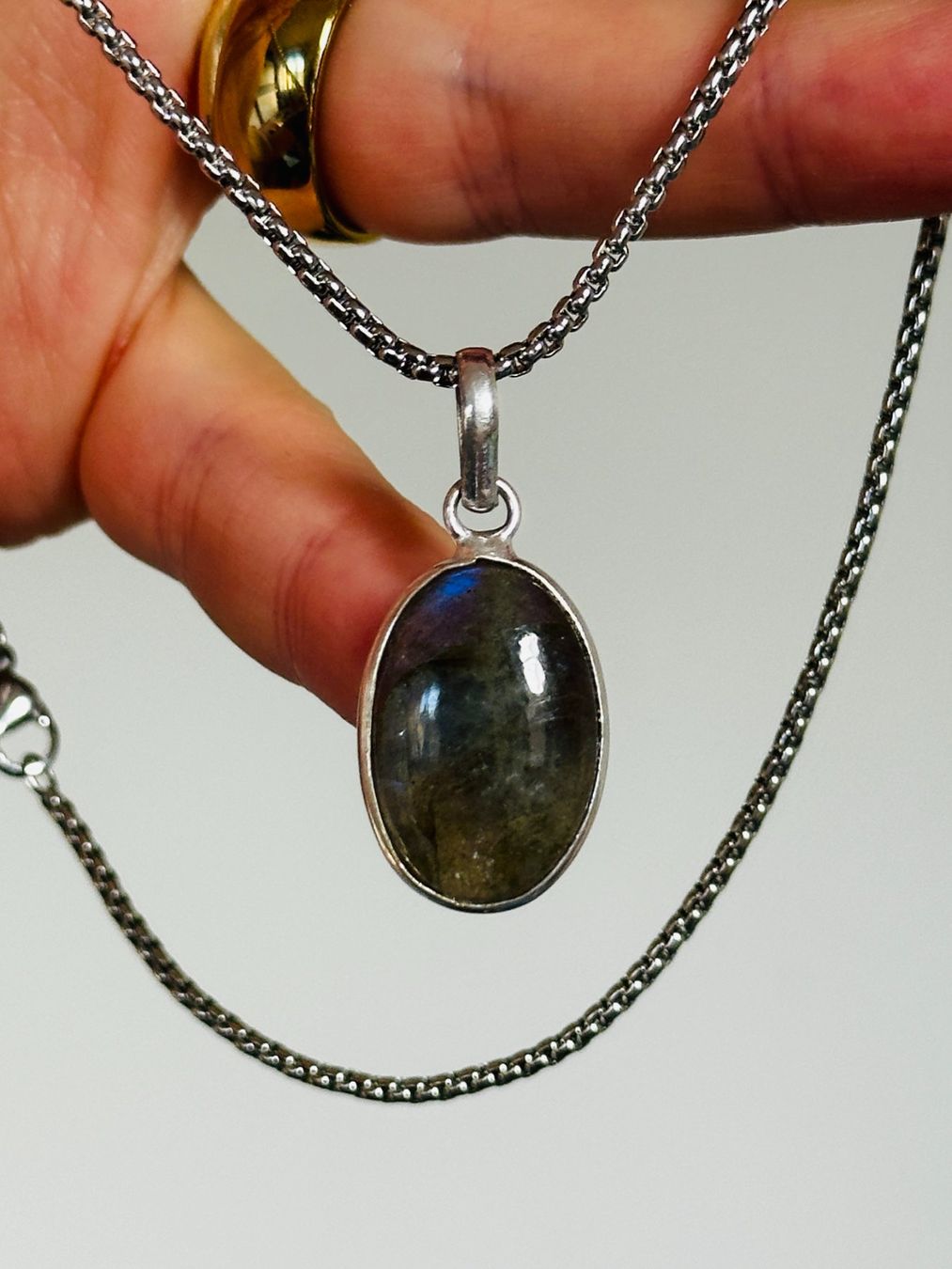 Ketten: Labradorite Gemstone Handmade Jewelry necklace – Neu und originalverpackt aus Genève von AGBERG 2