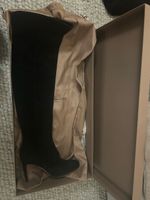 Gianvito Rossi Black Suede Over-The-Knee Boots, Sz 38.5
