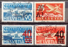 SVISLANDO: 4 timbres aériens des années 1932–1936, O