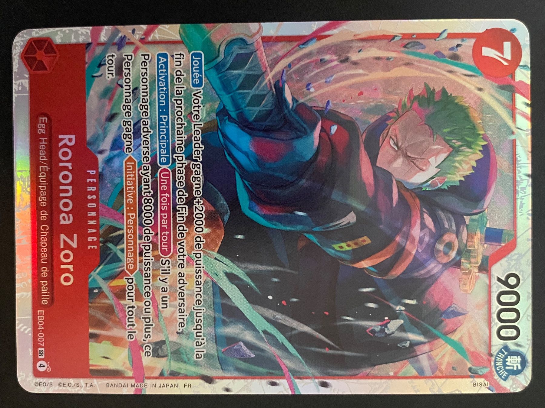 Bandai Carte collezionabili: Roronoa Zoro EB04-007 - Egghead Crisis - FR - NM+ – Nuovo (secondo la descrizione) da Yverdon-les-Bains venduto da Prismea