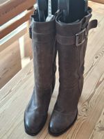 Schicke Lederstiefel Gr.38 Italien. Walder.