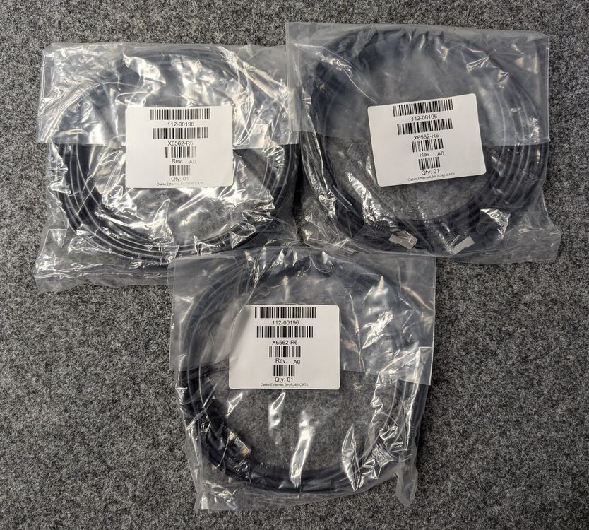 3 Stk. - NetApp X6562-R6 5m Ethernet RJ45 CAT6 Cable (Neu und ...
