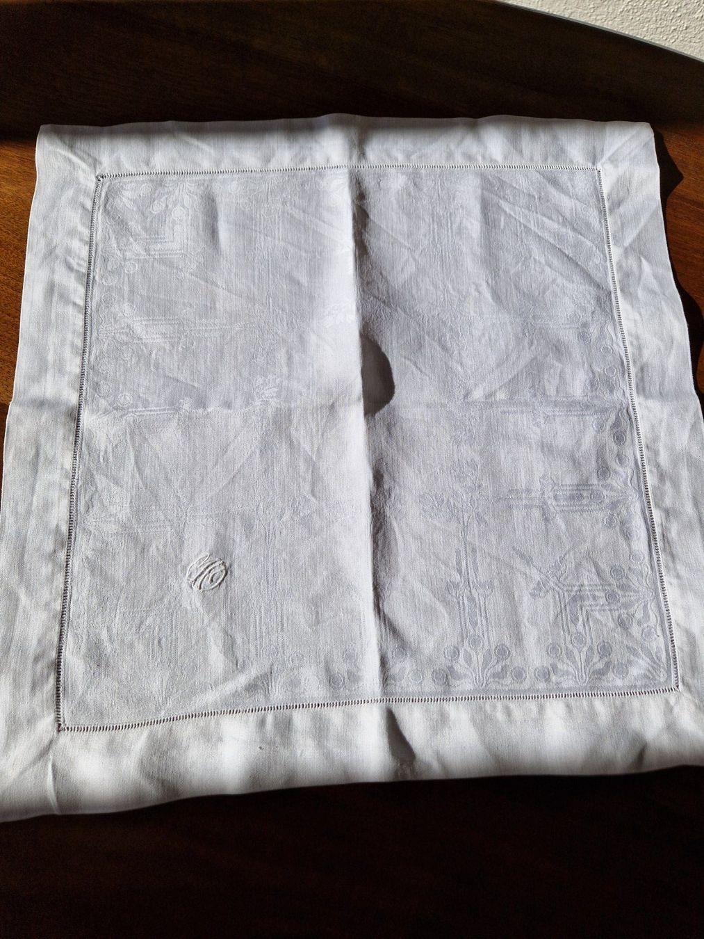 Tovaglioli: 5 edle, weisse Damast-Servietten mit Monogramm – Nuovo (secondo la descrizione) da Bern venduto da Antikbatik 5
