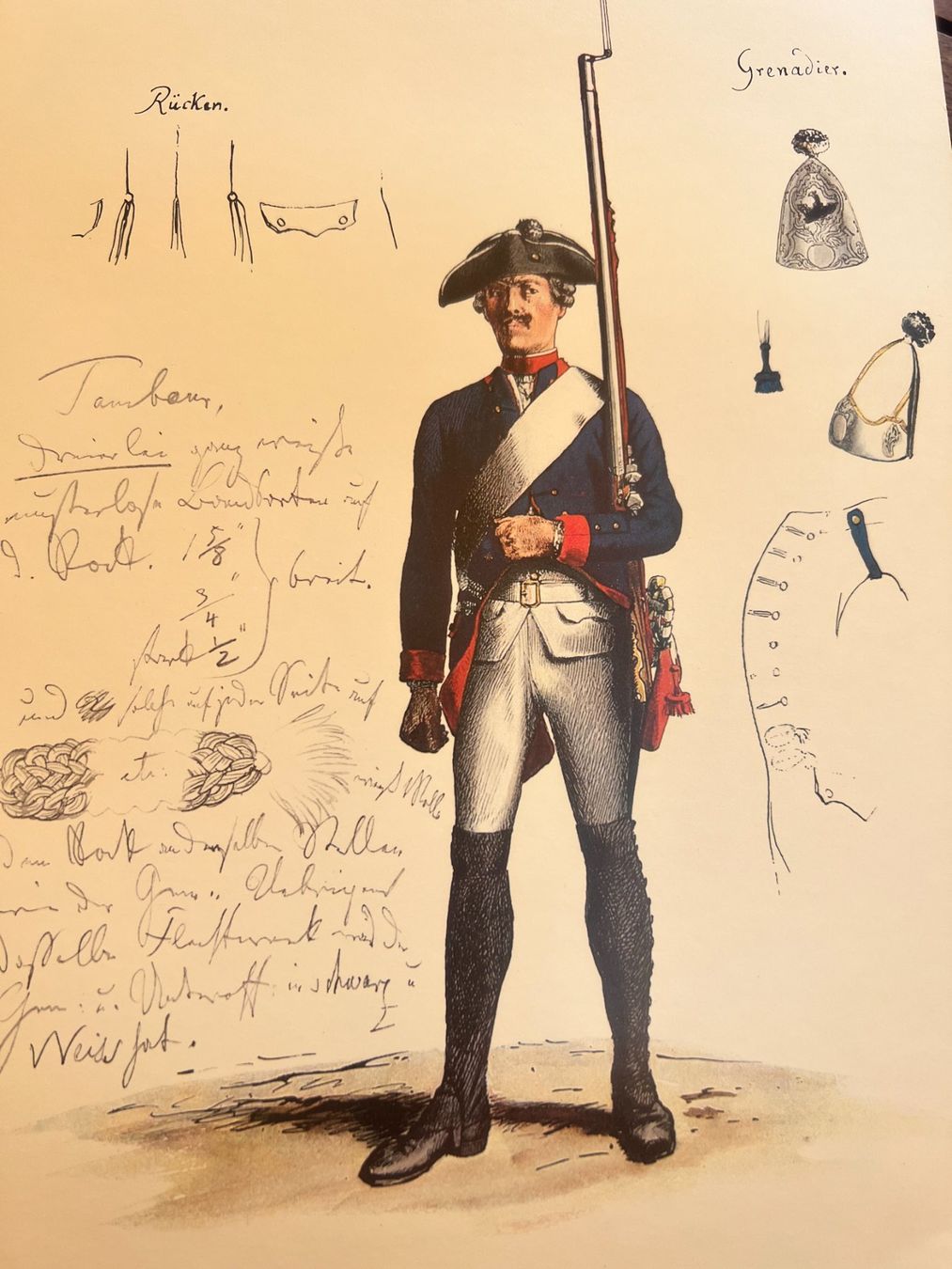 Incisioni: Gravure Grenadier, Regiment Anhalt- Authentique! – Usato da Savigny venduto da dor_5v9q 3