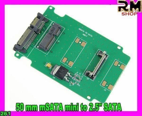 Unità & Adattatore: mSATA  50 mm  mini to 2.5" SATA Adapter – Nuovo e nell'imballaggio originale da Unterägeri venduto da RmOnline