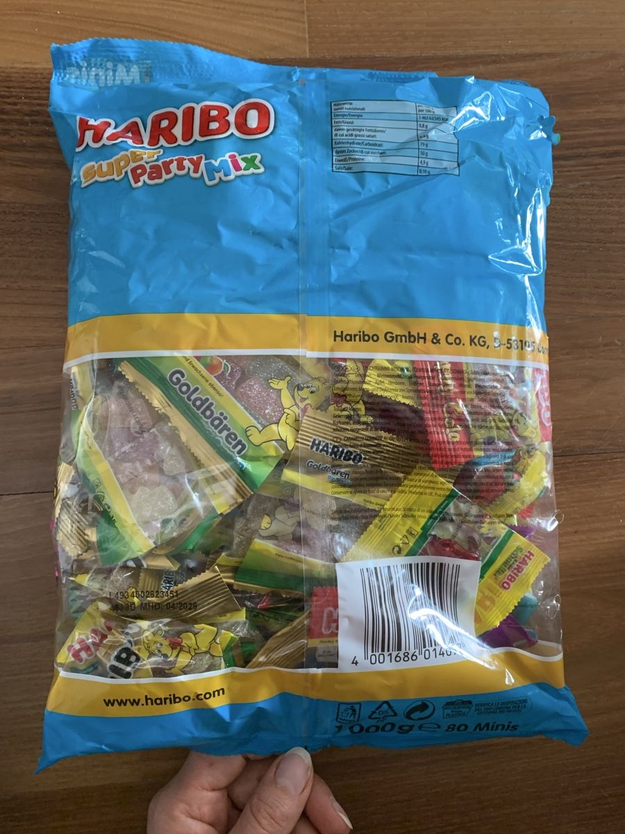 Haribo Cibi & Specialità: Haribo Party mix 1kg, 80 mini Packungen – Nuovo e nell'imballaggio originale da Ostermundigen venduto da des_t9vv 1
