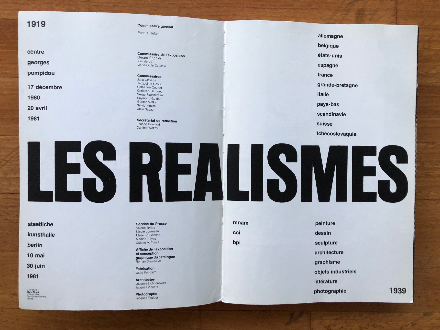 Libri: Kunst Buch: Les Realismes 1919-1939 – Usato da Lugano venduto da gio.yo 1