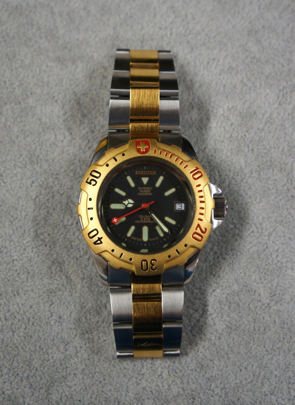 Orologi: Vintage Pointer Swiss Army Uhr 9603 – Usato da Basel venduto da bk_brockibasel