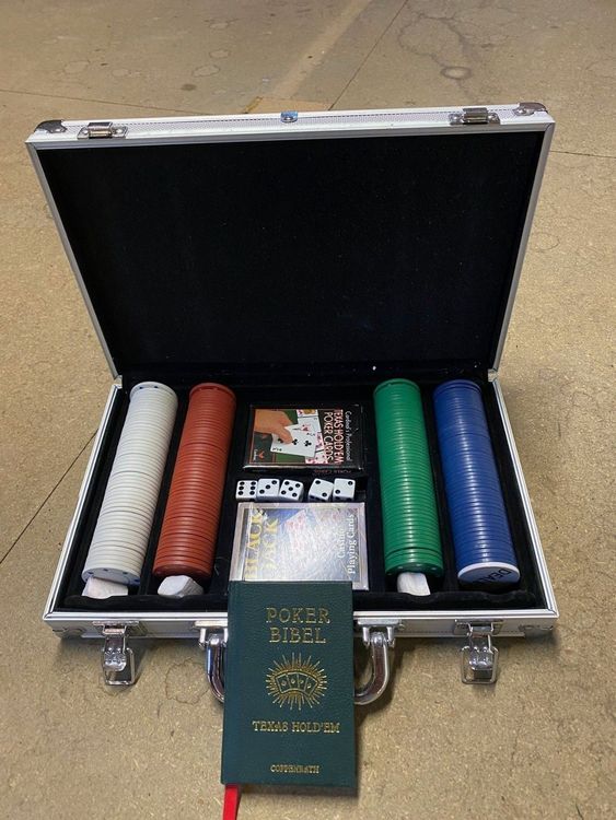 Produktbild von Pokerset Mit 200 Pokerchips Poker Caddy Poker-Karussell Ergänzungs-Set