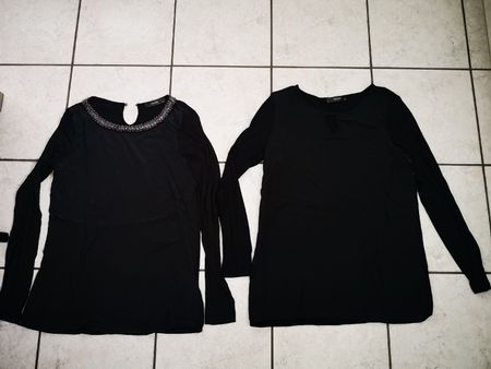 (H5)   2 x  Hallhuber Seide Bluse, Shirt gr. M  (top Zustand