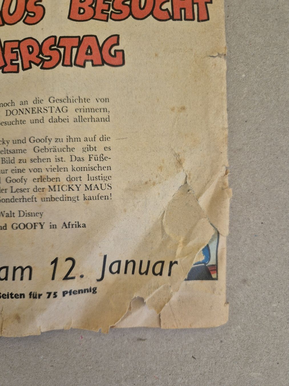 Fumetti: Micky Maus Comic Heft Nr 1 Januar 1955  – Usato da Langendorf venduto da zvonu161 3