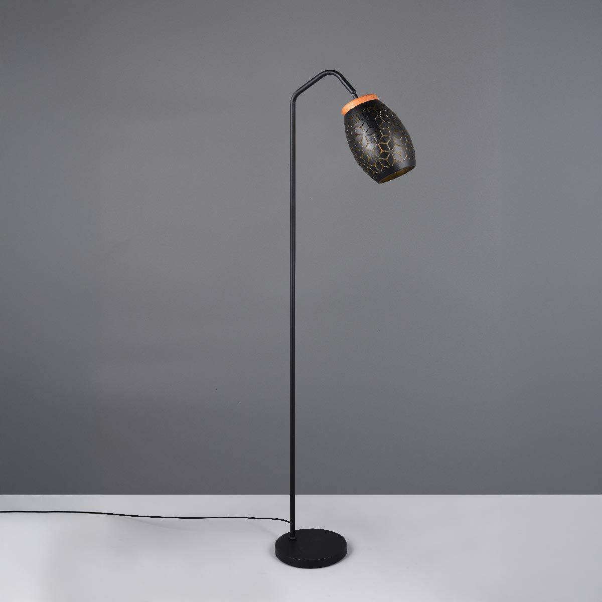 Lampade: Stehleuchte, Schwarz, Gold, 147 cm Höhe – Nuovo (secondo la descrizione) da Kreuzlingen venduto da Smart-Light 3