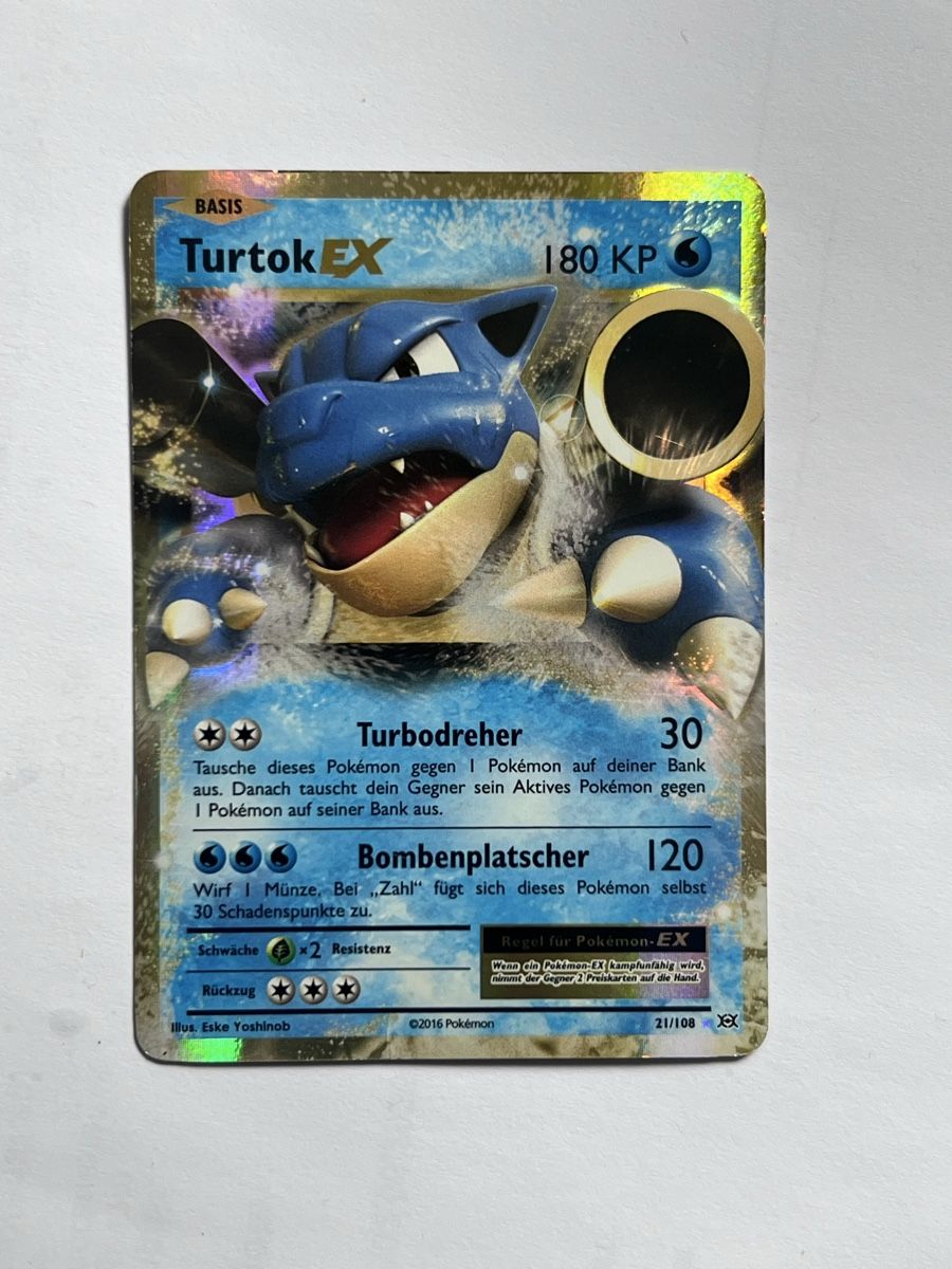 Pokémon Sammelbilder & Trading cards: Pokemon Karte Blastoise EX Evolutions 2016 – Gebraucht aus Almens von dra_mql5