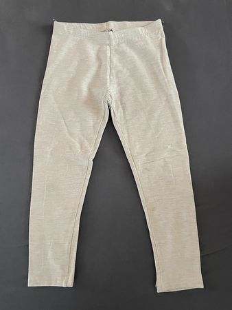 Neuwertig: Hellbeige leicht gefütterte Leggings, Gr. 116