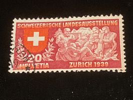 Landesausstellung Nr.220 1939 Abart CH Wappen Farbe versch.