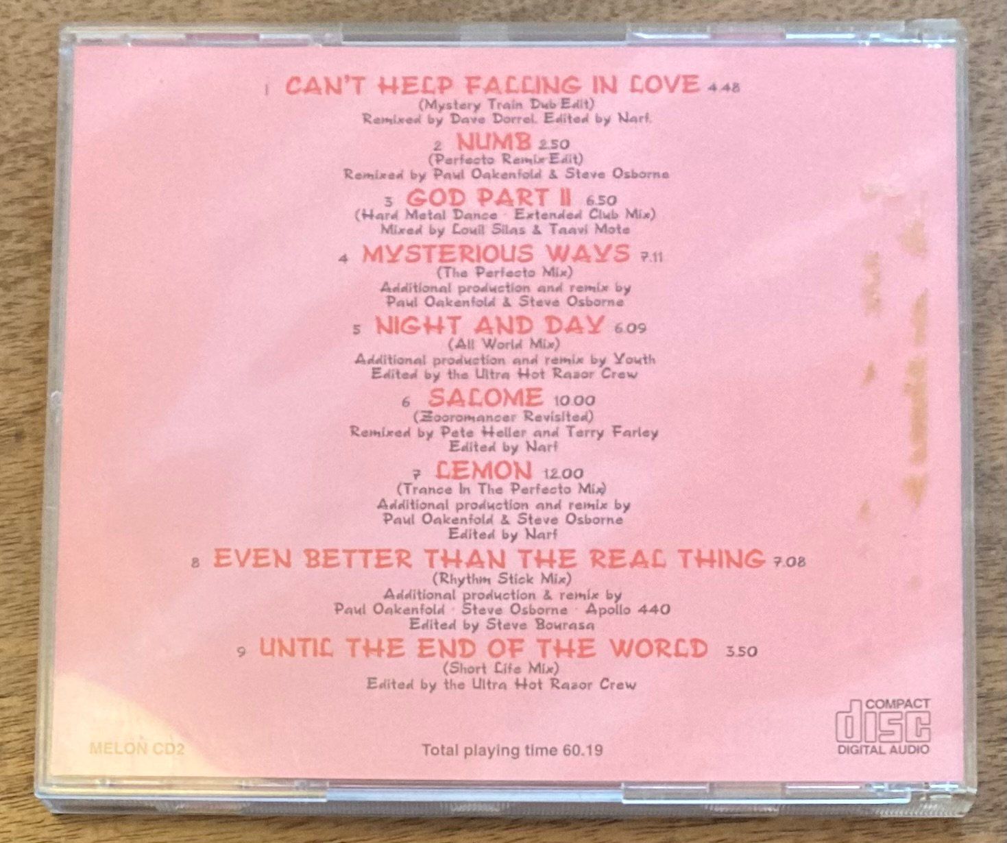 CDs: U2 - More Melon - More Remixes For Propaganda - CD – Gebraucht aus Zürich von LustForLive 1