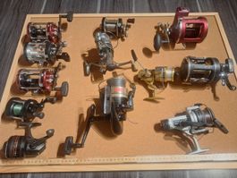 Angelrollen Set, Abu garcia,  Daiwa, D.A.M Mehrere Stk., Geb
