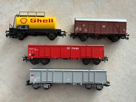 4x Marklin Guterwagen HO
