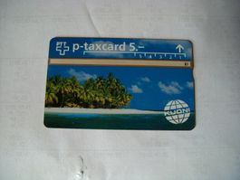 PTT p-taxcard 5.- Kuoni Reisen AG Aarau Sammlerstück