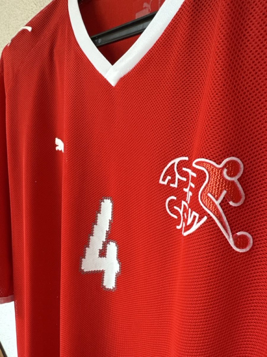 Canottiere & Pantaloni: Schweiz Trikot #4 Senderos – Usato da Gebenstorf venduto da Retroshirt 2